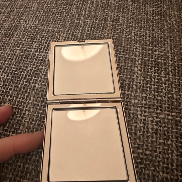 Swarovski Crystals Compact Mirror Double Side Square Black Silver - Picture 4 of 6